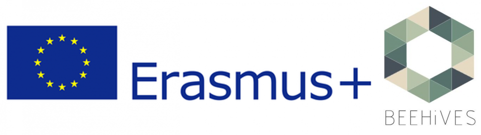 Logo Beehives and Erasmus+