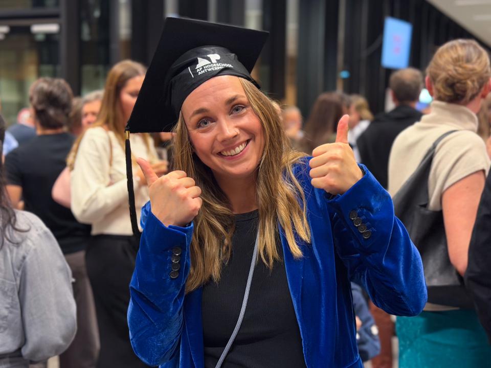 Studente op proclamatie AP Hogeschool